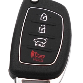 Keturių mygtukų rakto korpusas - skirtas Hyundai Accent | I30 | I40 | I45 | IX35 | IX45 | Mistra | Santa Fe | Sonata | Tucson | Verna