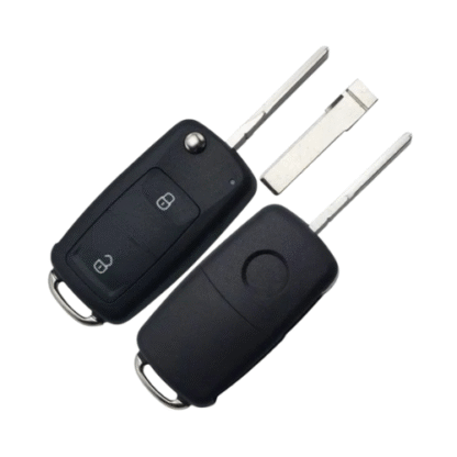 2 mygtukų rakto korpusas - skirtas Volkswagen, Seat, Skoda