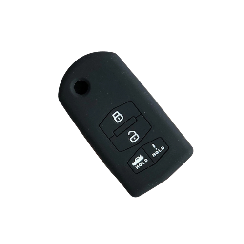 4-ių mygtukų silikoninis Raktų dėklas, skirtas Mazda